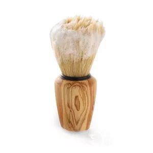 Brosse à raser en bois d'olivier marbré