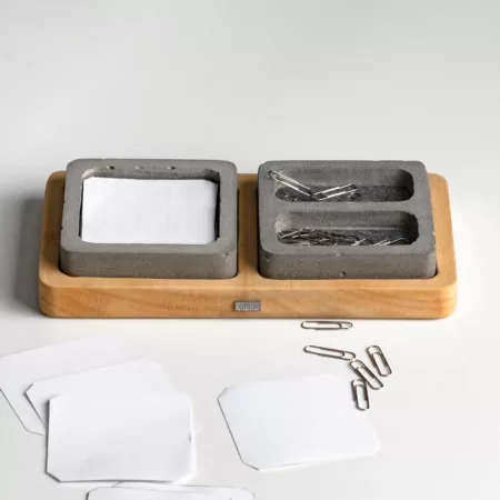 Organisateur de bureau en béton