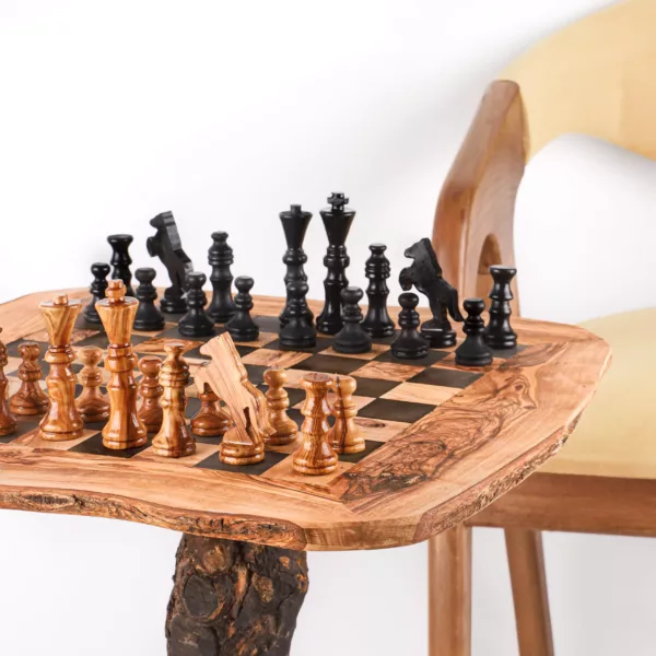 Table de jeu d'échecs avec bords naturels – Image 3