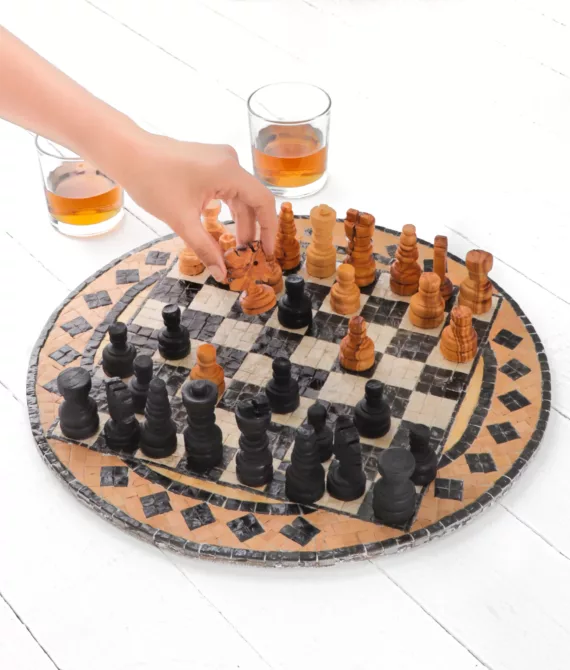 Jeu d’échecs en mosaïque