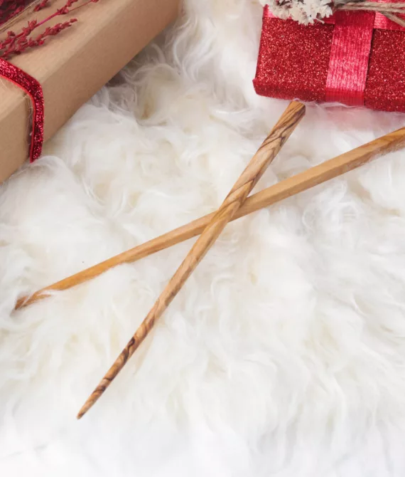 Epingle à cheveux en bois marbré