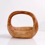 Panier à fruits avec poignée en bois d'olivier – Image 2