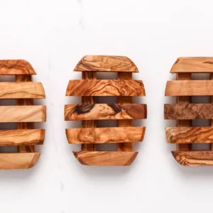 Porte-savons ovales en bois ajouré