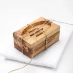 Porte-savons rectangulaires en bois marbré
