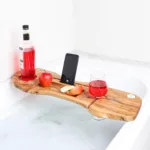 Plateau de bain en bois de 50 à 85 cm