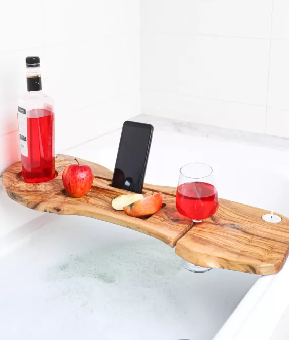 Plateau de bain en bois de 50 à 85 cm