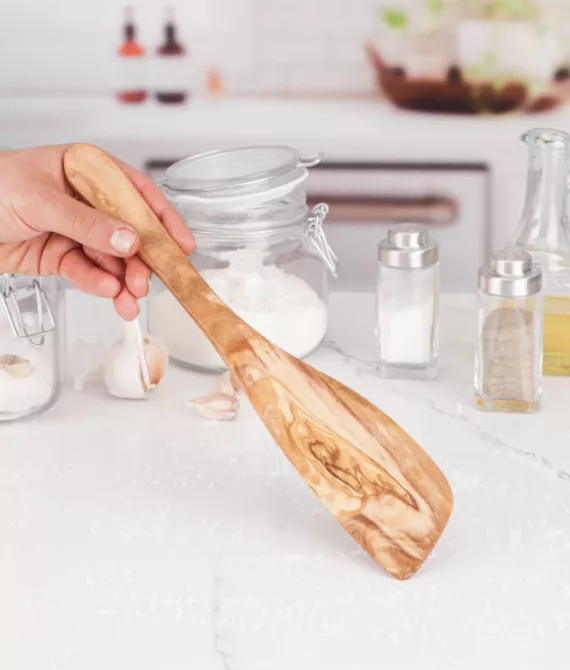 Spatule en bois d’olivier marbré