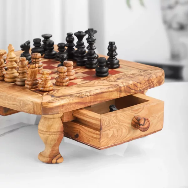 Jeux d’échecs avec plateau avec rangement – Image 6