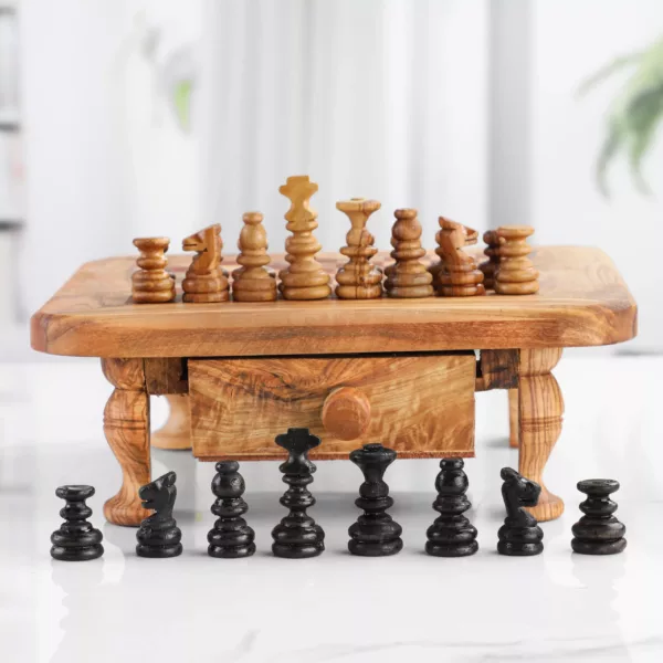 Jeux d’échecs avec plateau avec rangement – Image 7