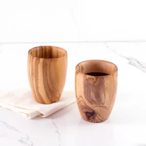 Tasse en bois d'olivier ovale