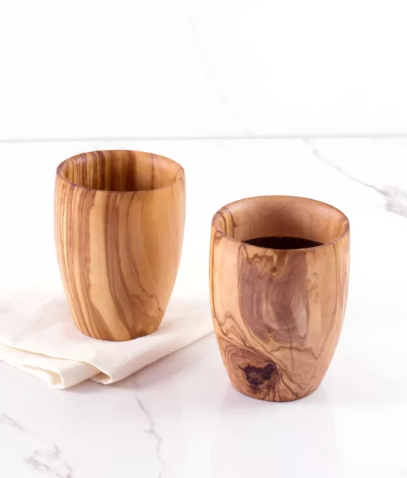 Tasse en bois d’olivier ovale