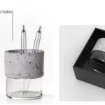 Ensemble de 2 porte-stylos en béton – Image 4