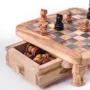 Jeux d’échecs avec plateau avec rangement - 40cm, Noir