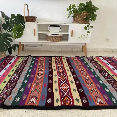 Tapis Berbère Mosaïque Tunisienne - Multicolore 200x120 cm