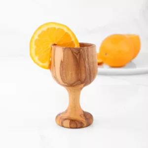 Gobelet à shot en bois d'olivier