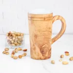 Grande tasse en bois d'olivier rustique – Image 4