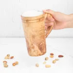 Grande tasse en bois d'olivier rustique
