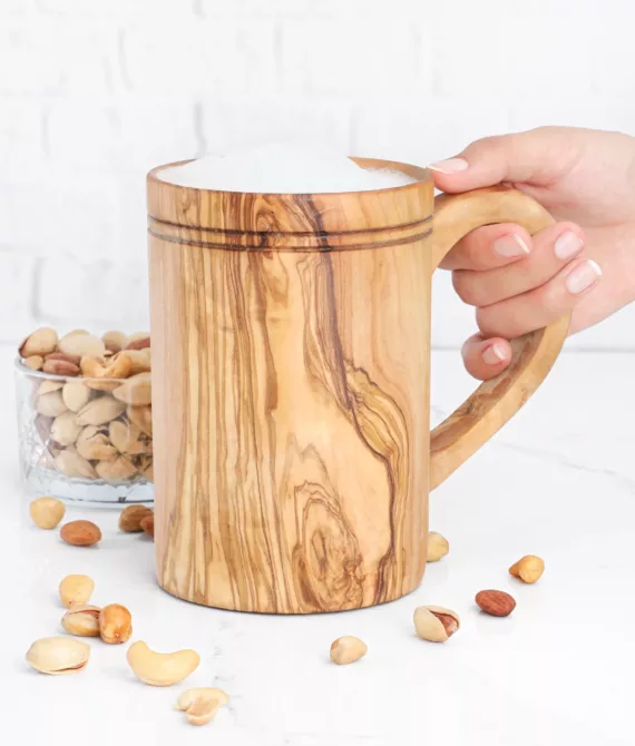 Grande tasse en bois d’olivier